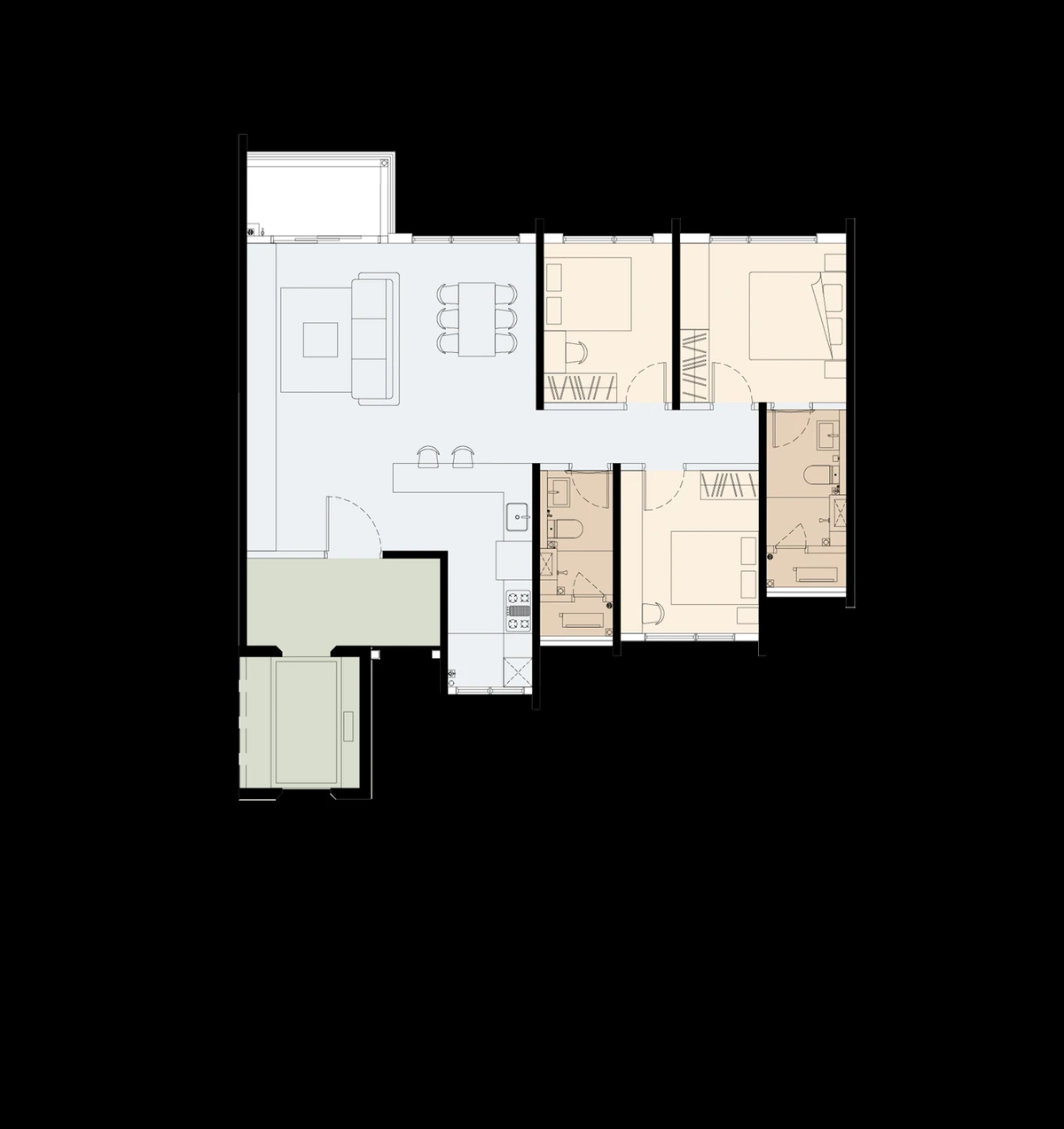Type C1 floor plan